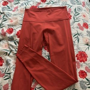 Orange-Rust Lululemon Leggings- Full Length